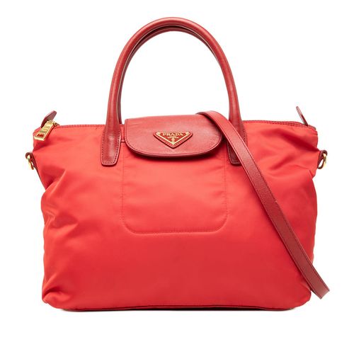 Pre-owned Saffiano Trimmed Tessuto Satchel Ladies D74ALFDUZ0EP4IIC