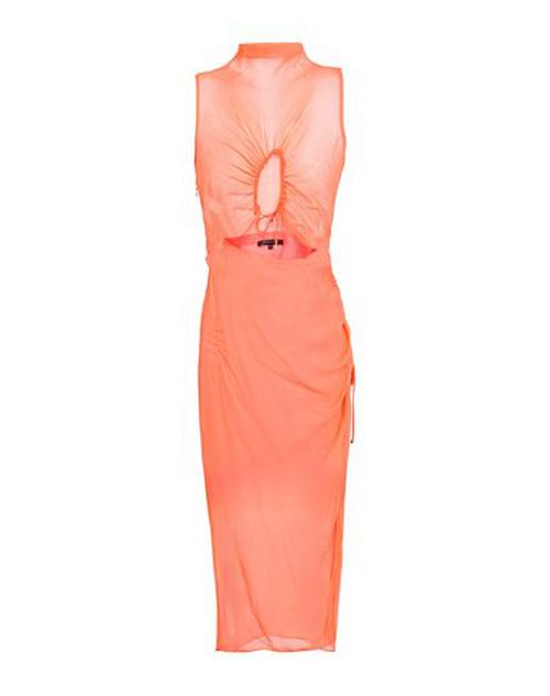 Patrizia Pepe Woman Maxi dress Orange Size 8 Viscose