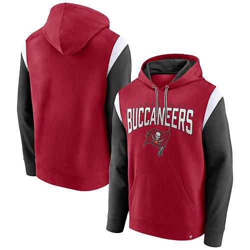 Men's Fanatics Red Tampa Bay Buccaneers Trench Battle Pullover Hoodie - Size 4XL