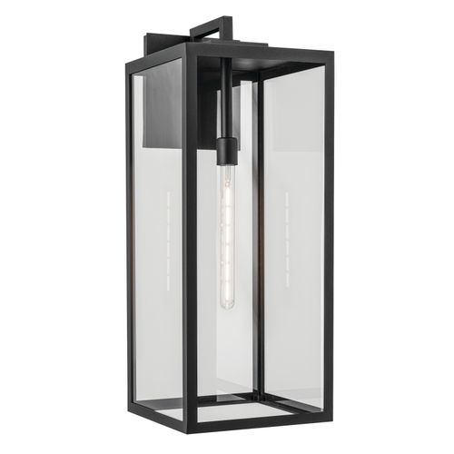 Textured Black One Light Outdoor Wall Mount from the Branner Collection