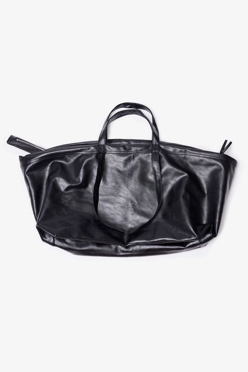 Leather Weekender Bag - Black