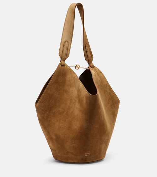 Lotus Small suede tote bag