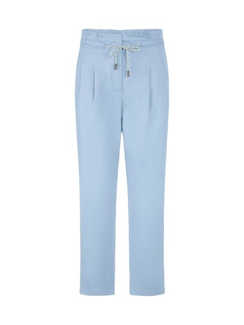 Marc Cain FAQUS paperbag trousers with high waist, blue, 34 N
