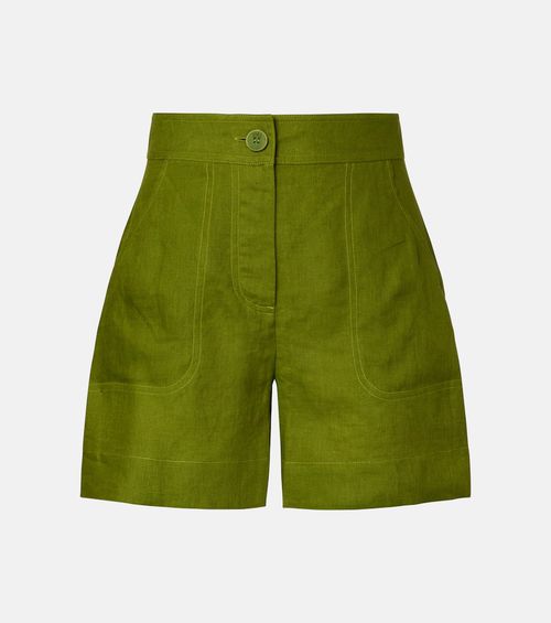 Correct high-rise linen shorts
