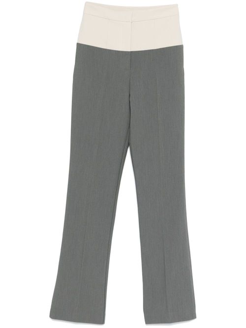 Colour-block trousers - Grey