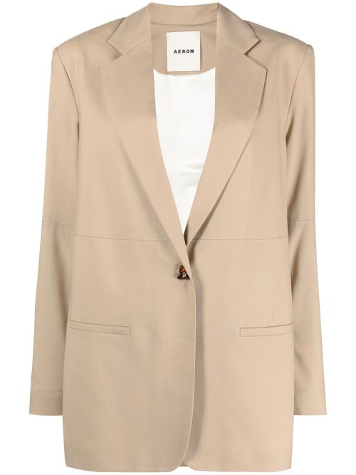 Mercedes single-breasted blazer - Neutrals