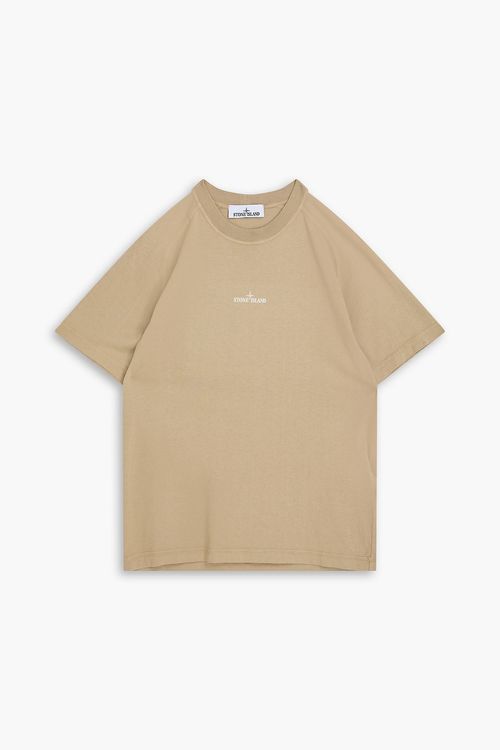 Printed cotton-jersey T-shirt - Neutral - S