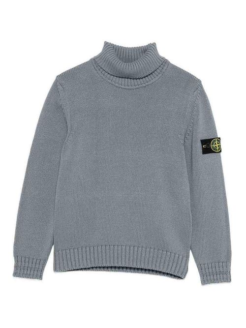 Turtleneck Sweater With Logo Patch