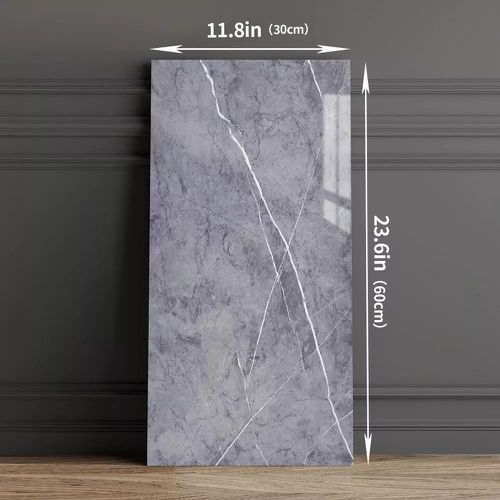 TEMU 10pcs Marble White Self Adhesive Wall Tile Stickers For Bathroom, 60cmx30cm On Tiles For Kitchen Walls, Vinyl Peel And Stick Waterproof glossy