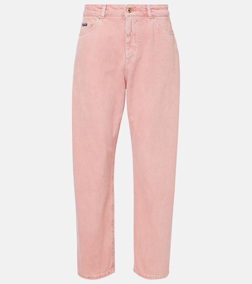 Mid-rise straight leg jeans