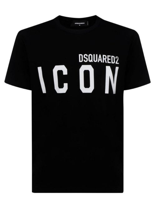Dsquared2 Icon Print Logo Black T-Shirt - Black