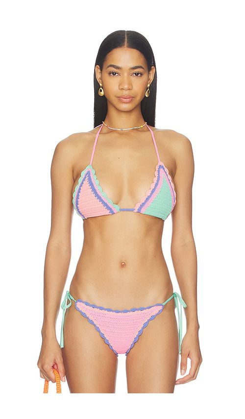 BEACH RIOT Winona Bikini Top in Pink, Mint. - XS also in S, M