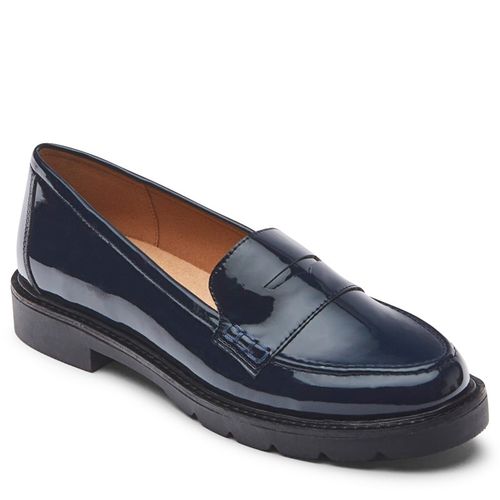 Women's Kacey Penny Loafers (Navy Patent)
