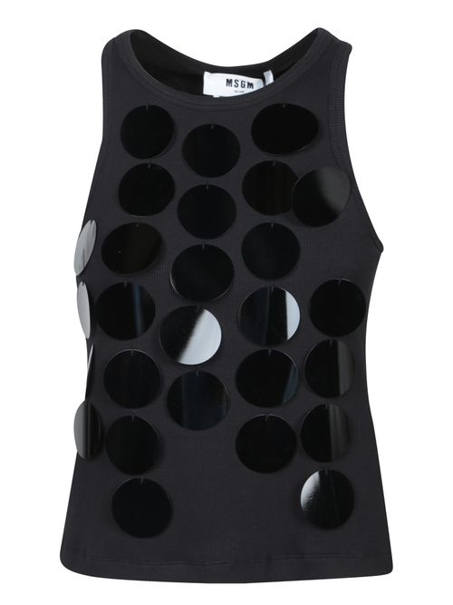 Black Sequin Tank Top