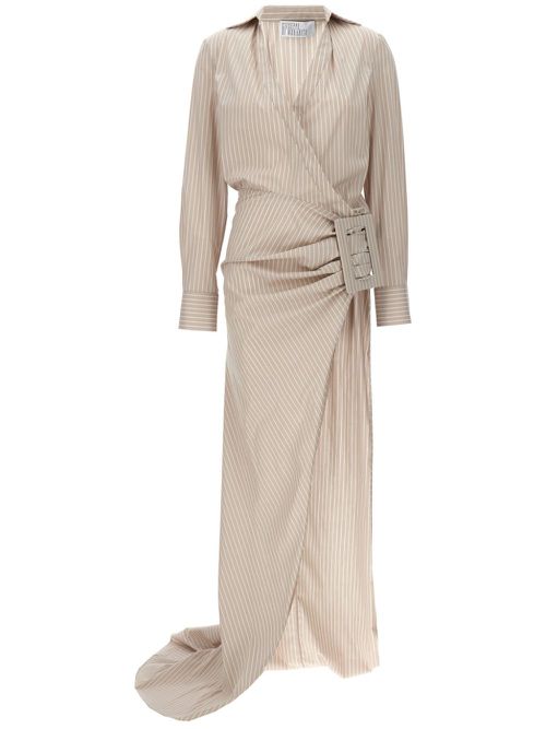 Buckle-detail maxi dress - Neutrals
