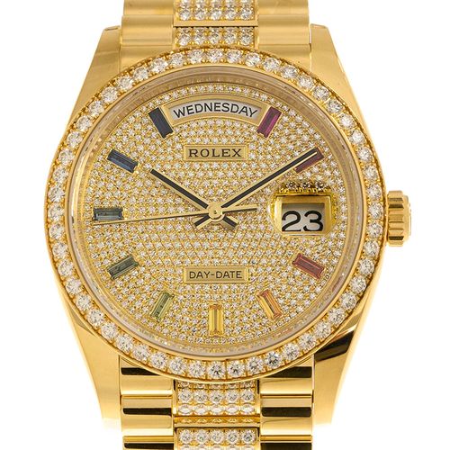 Day-Date 36 Paved Dial 18kt Yellow Gold Diamond-Set President Watch 128348DSDP