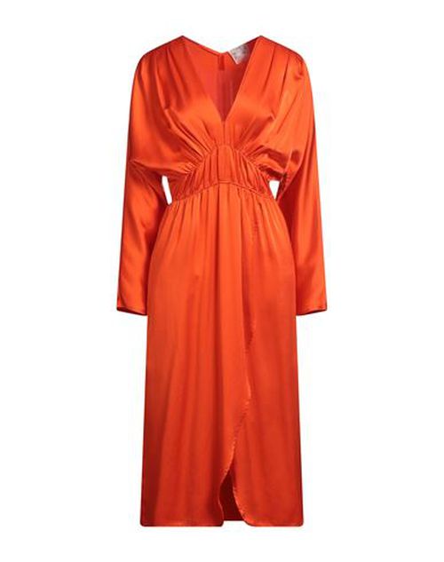 Forte_forte Woman Midi dress Orange Size 1 Silk