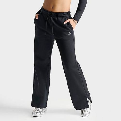 Women's Sportswear Phoenix Fleece Goddess High-Waisted Wide-Leg Pants in Black