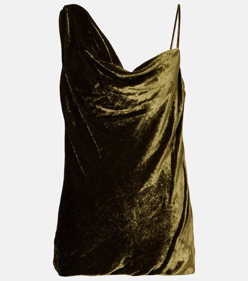 Draped velvet top