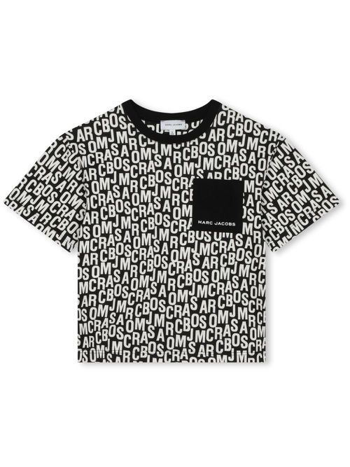 Monogram-patterned t-shirt - Black