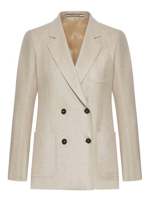 Donna Parigi Double-Breasted Silk Jacket
