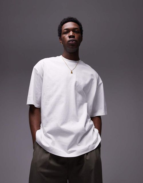 Topman extreme oversized fit t-shirt in white