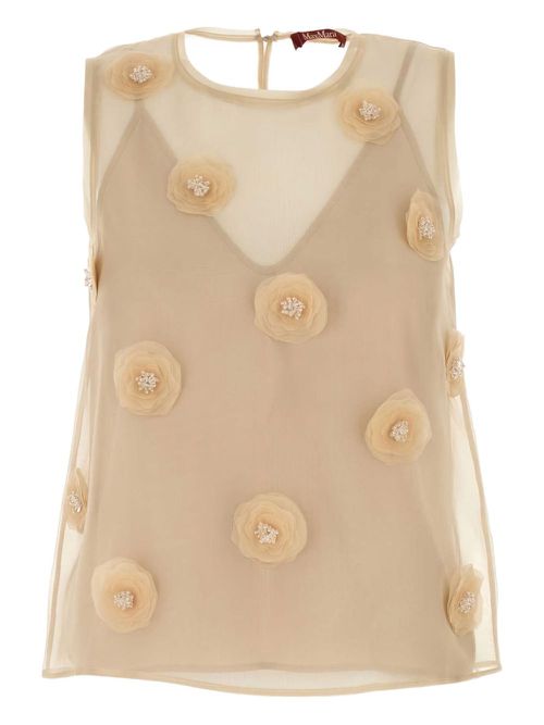 Max Mara Achille organza top - Neutrals