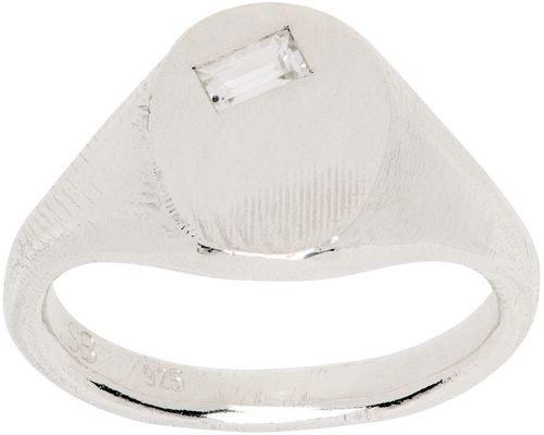 Seb Brown Silver Baguette Signet Ring