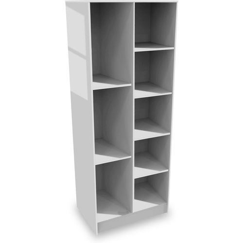 Beckett Contemporary Tall Shelving Unit | Cream White Black | Roseland