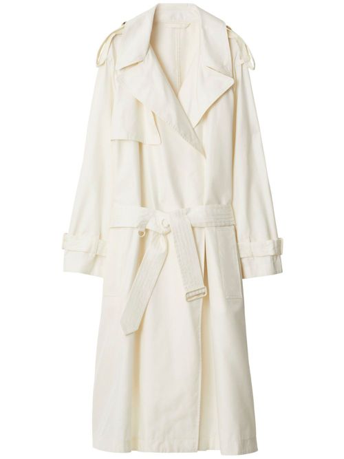 Double-breasted belted trench coat - Neutrals