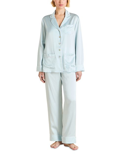 Silk Woven Long Pajama Set