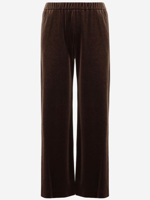 Stretch Velvet Trousers — Brown