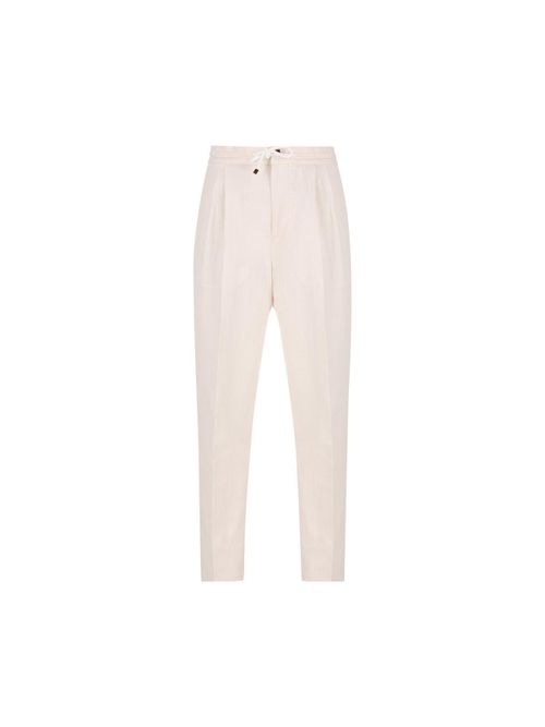 Drawstring Tapered Leg Trousers