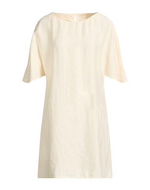 Woman Mini dress Cream Size 6 Linen