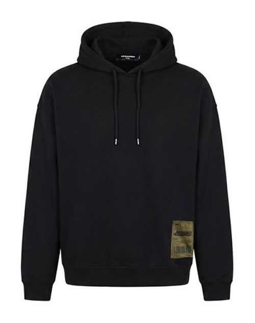 Man Sweatshirt Black Size S Cotton