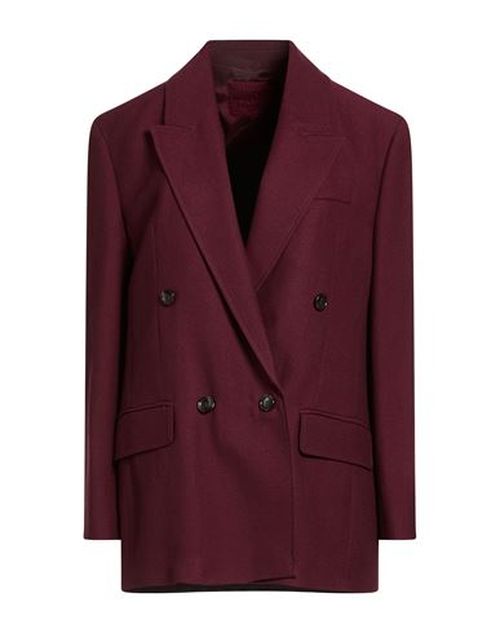 Stella Maxwell X Woman Blazer Burgundy Size 8 Wool, Viscose