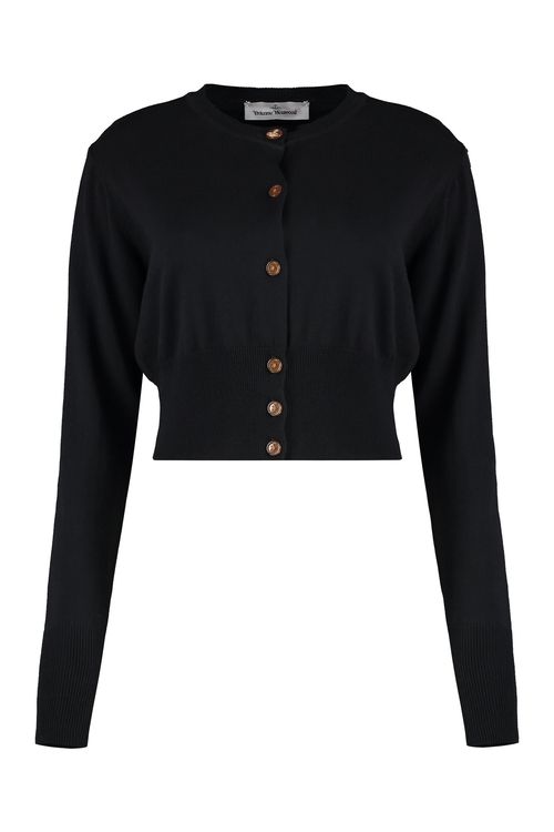 Cropped-length Knitted Cardigan