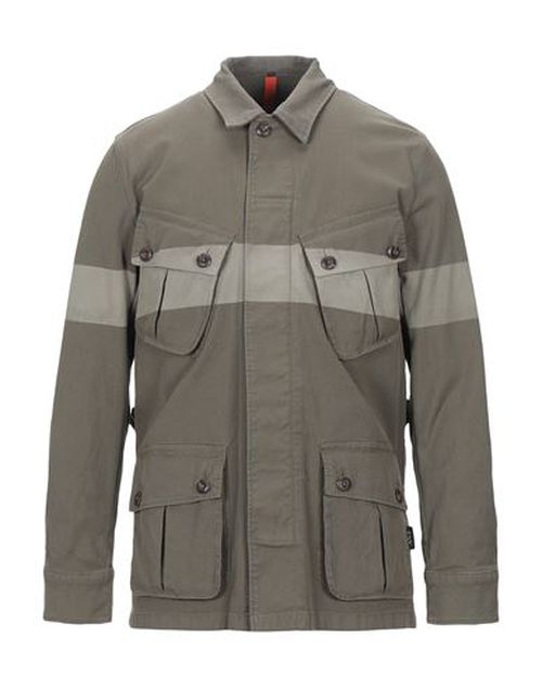 Man Jacket Military green Size M Cotton, Elastane