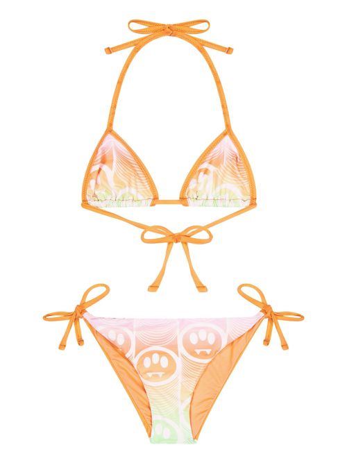 Barrow kids logo-print bikini - Orange