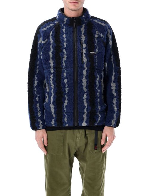 Ripple Sherpa-Look Fleece Jacket with Stand Collar & Full-Length Zip