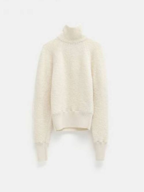 Miah fleece knitted jumper - White