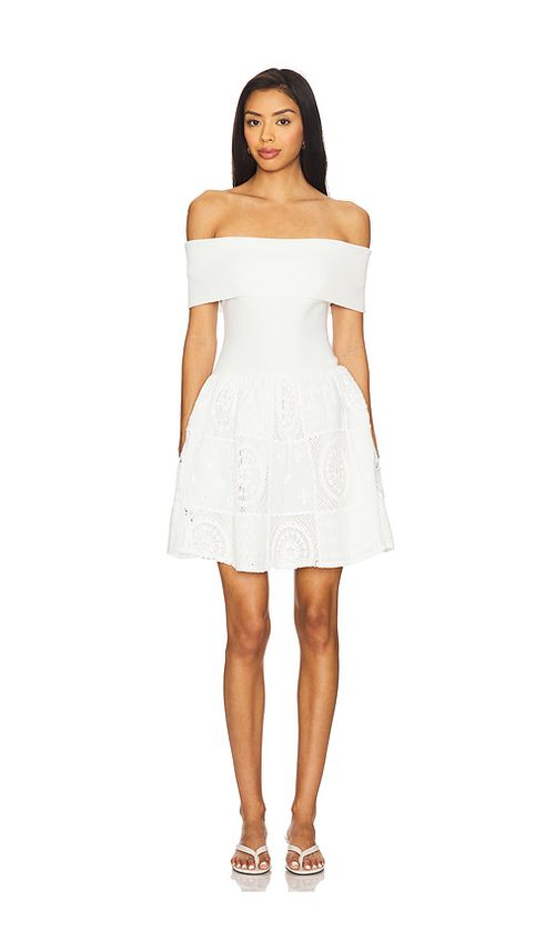 Line & Dot MINIKLEID BIVA in White. Größe XS. Also in L, M