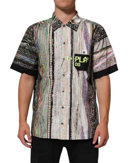 Multicolor Graphic Jacquard Shirt — Multicolor