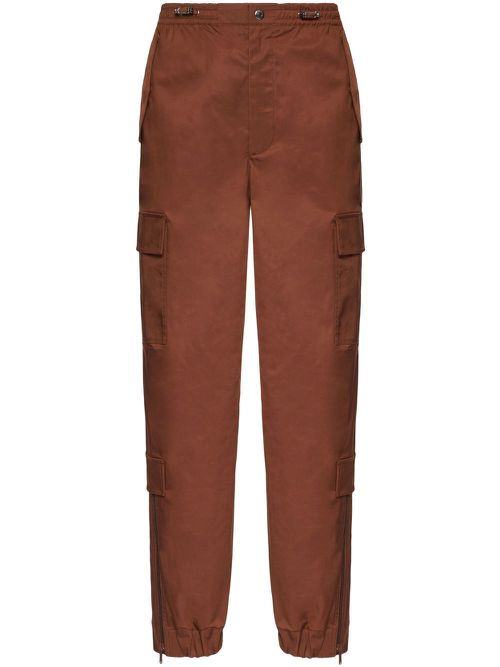 Straight-leg cargo trousers - Brown