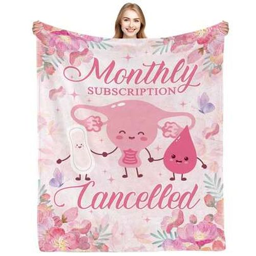 Hysterectomy Recovery Blanket- Hysterectomy Gifts For Women - Surgery Recovery Gift Idea - Get Well Soon Gifts For Women, Monthly Subscription Cance