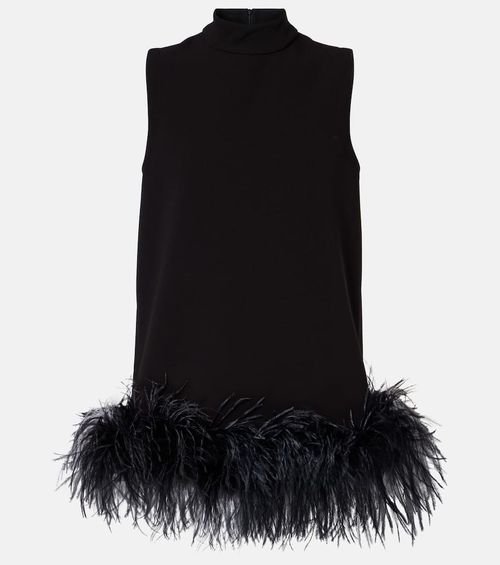 Feather-trimmed top