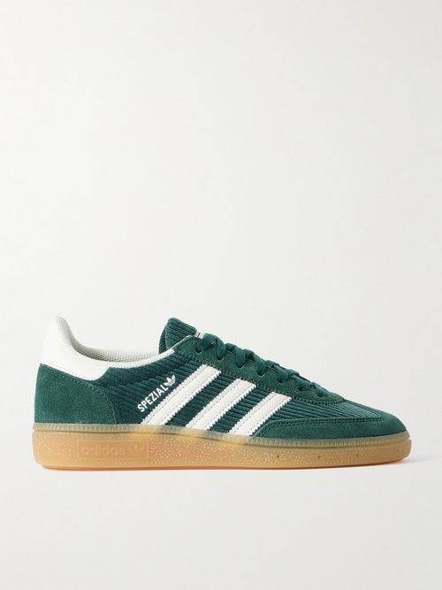 Handball Spezial Suede And Leather-trimmed Corduroy Sneakers - Green