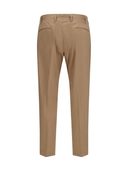 Tailored Cotton Trousers — Beige