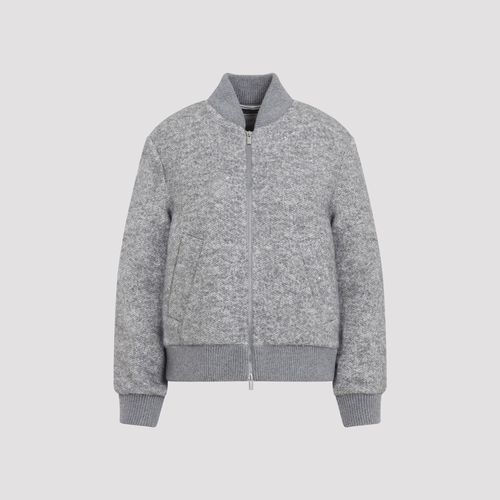Women's Bouclé Bomber Jacket in a Wool-Alpaca Blend