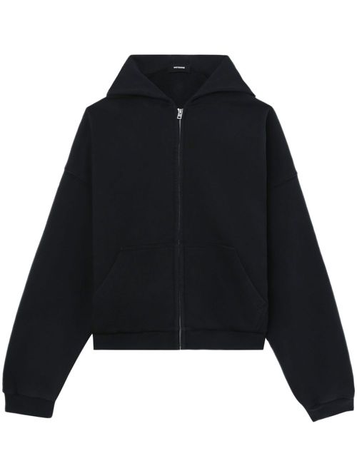 Spiked zip-up hoodie - Black